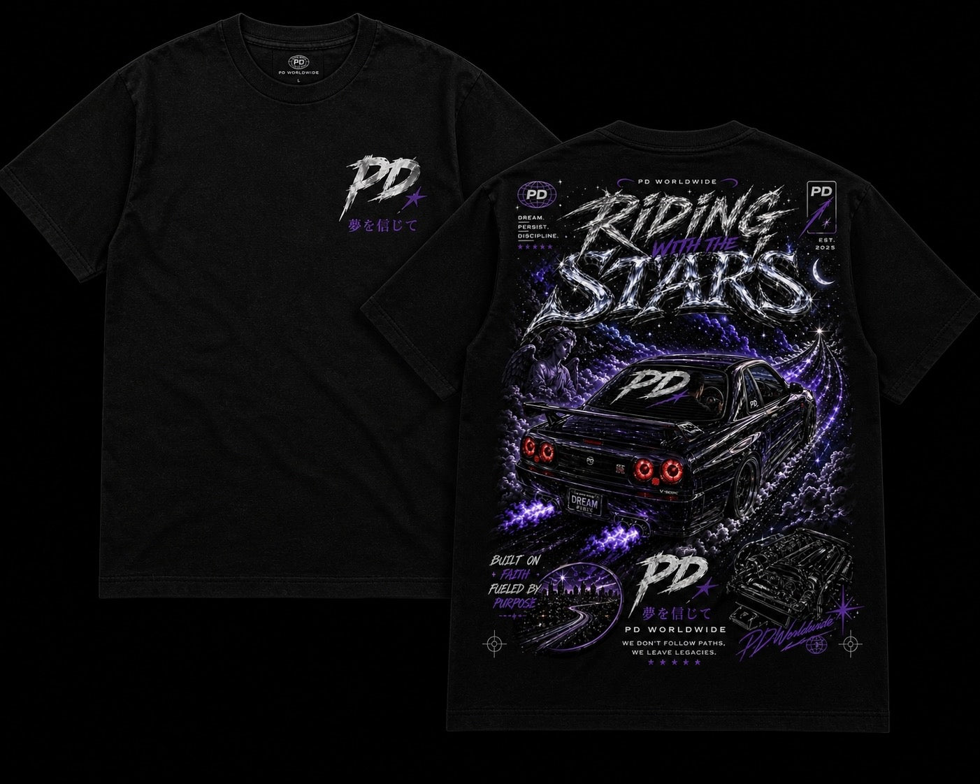 “Riding with the stars” PD graphic tee