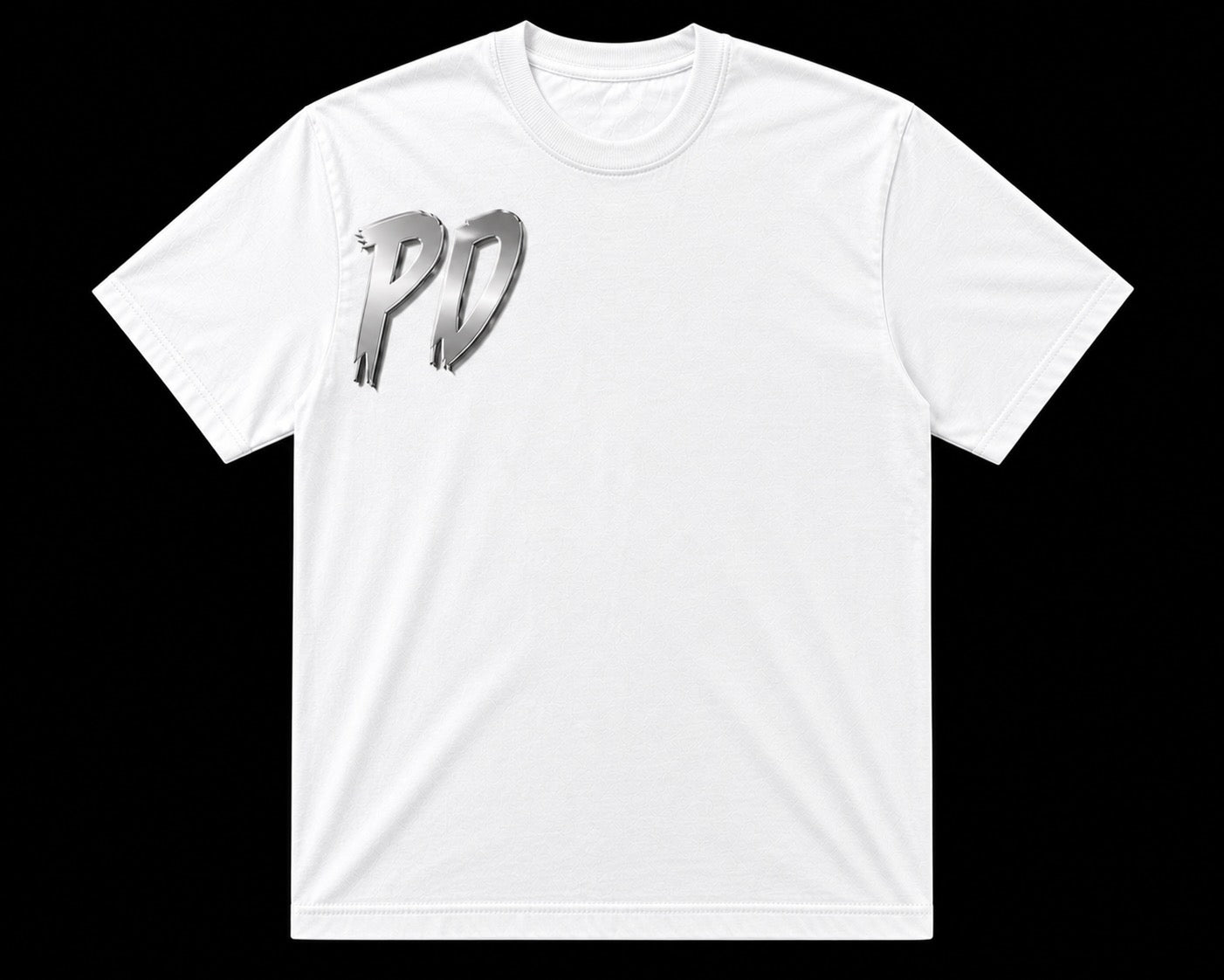 PD metallic white tee