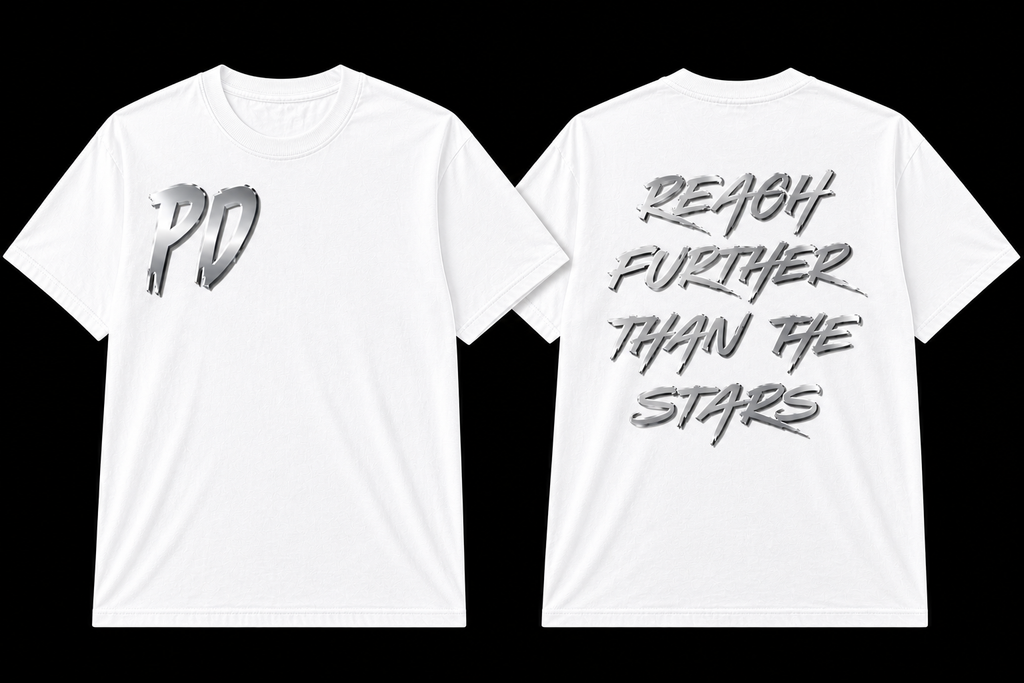 PD metallic white tee