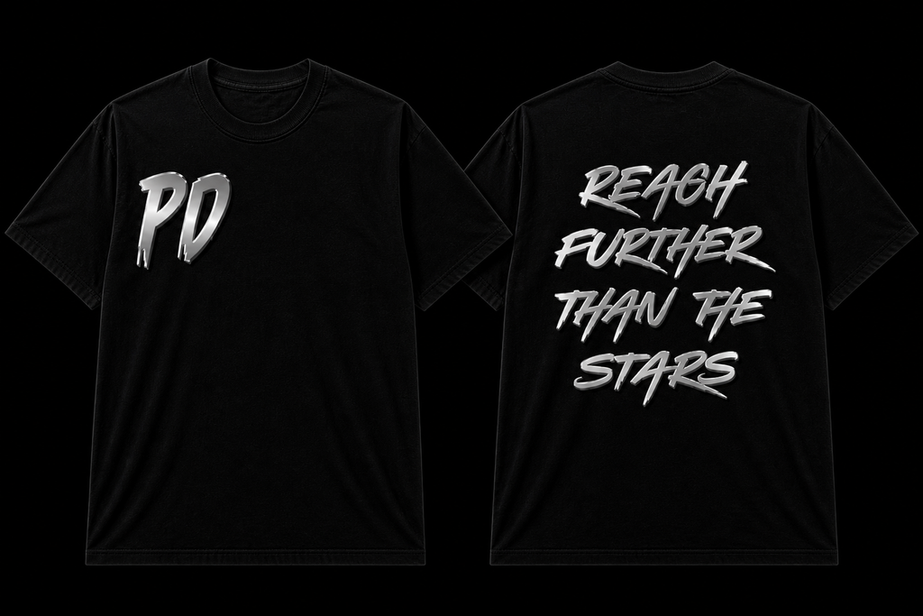 PD metallic black tees