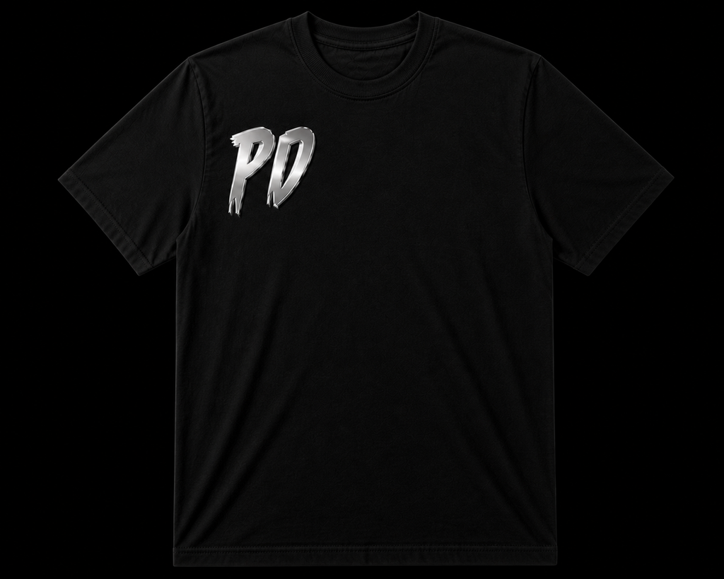 PD metallic black tees